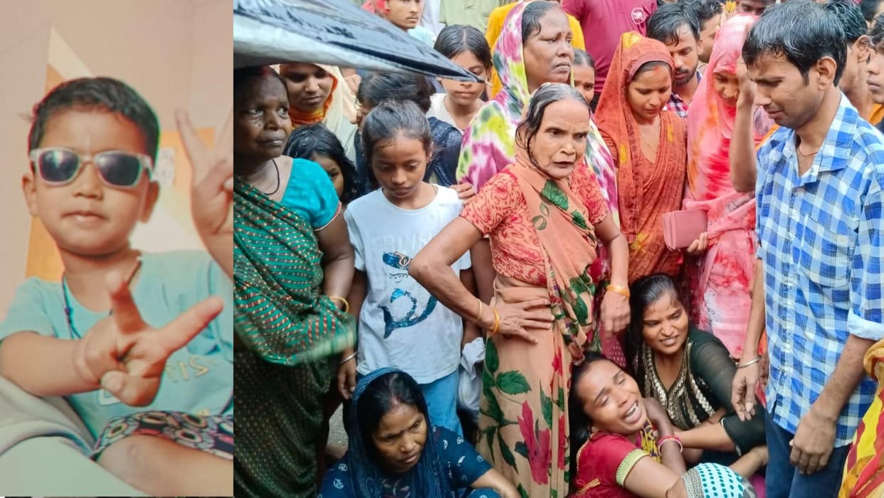seven-year-old child died after falling into pit in Varanasi