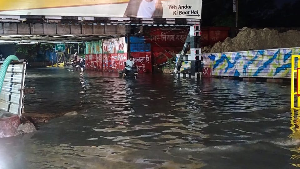 Roads submerged underpass drowned Shocking pictures of Mathura after rain