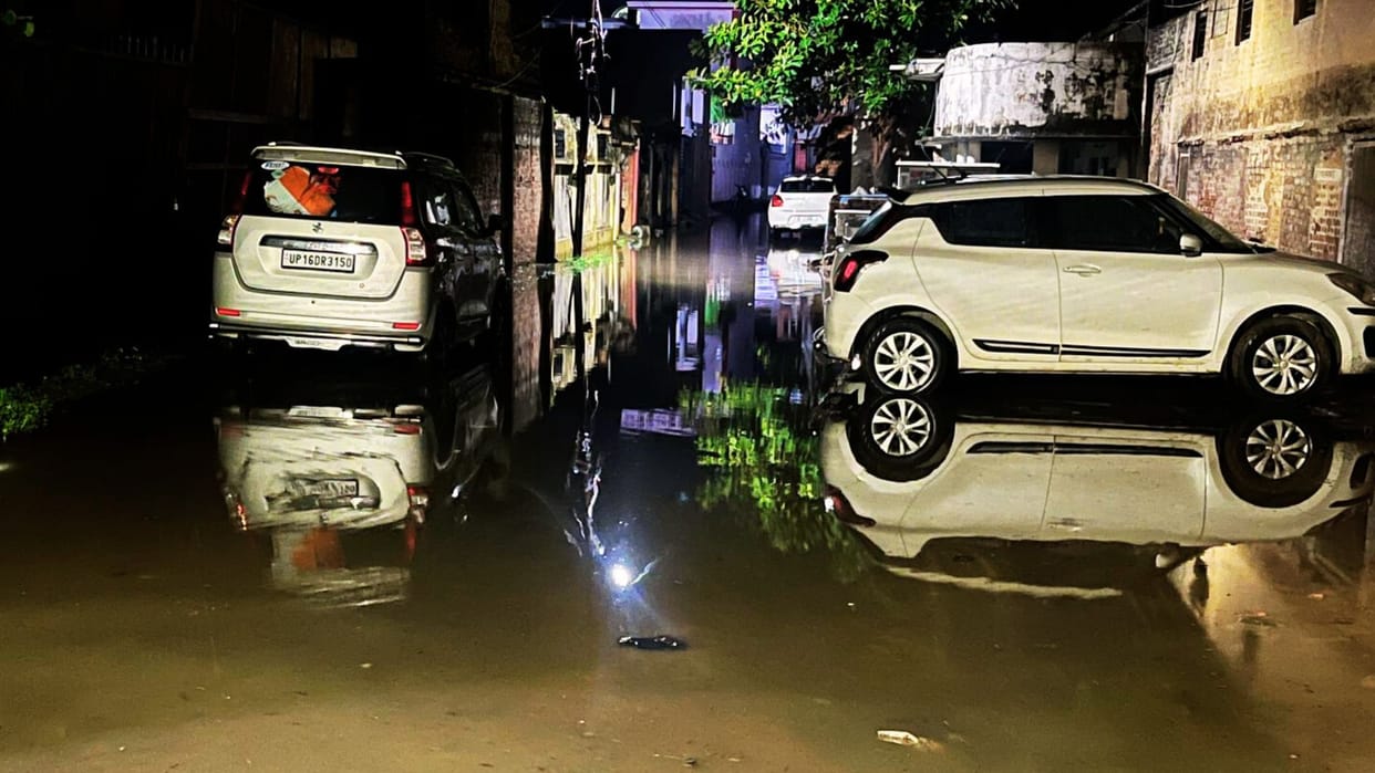 Rainfall causes havoc in Mau Open drains cause trouble waterlogging on roads relief from heat and humidity