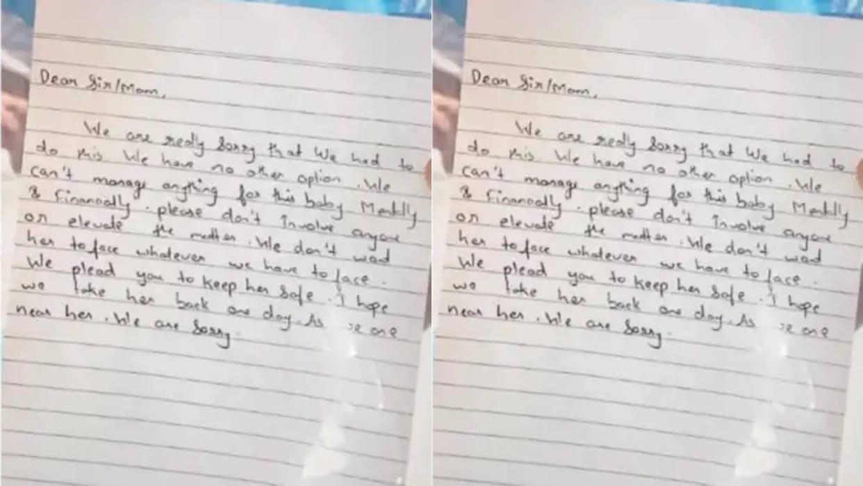 After giving birth to the baby girl the parents left her in the basket post goes Viral on Internet