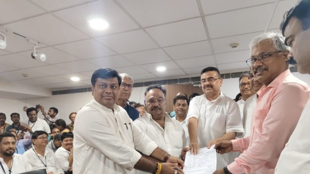 BJP Rajya Sabha MP Samik Bhattacharya files nomination for West Bengal BJP President