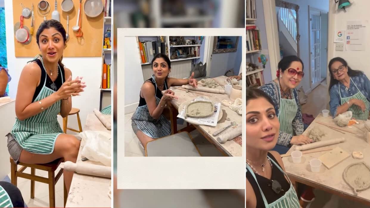 shilpa shetty share Pottery date with the mums says Clay in our hands joy in our hearts