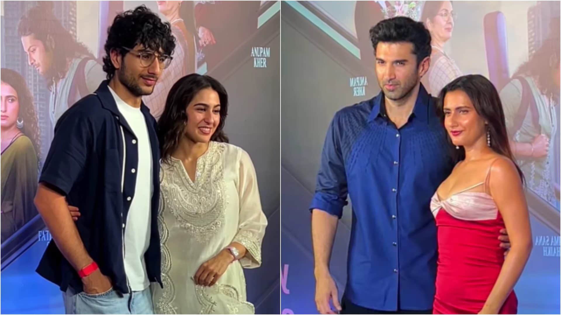 Ibrahim Sara Ali Khan Aditya Roy Kapur Fatima Sana Shaikh these celebs attends Metro In Dino Movie Screening