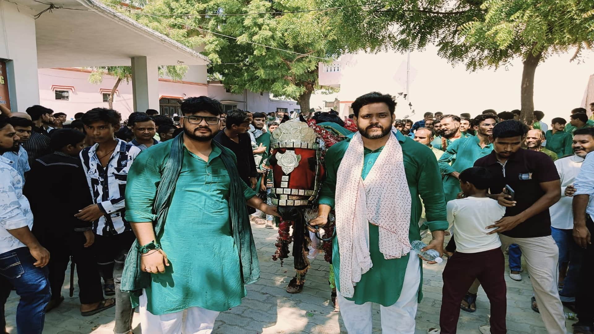 historic procession of 7th Muharram took place in Phulpur, the area echoed with the voices of Ya Hussain