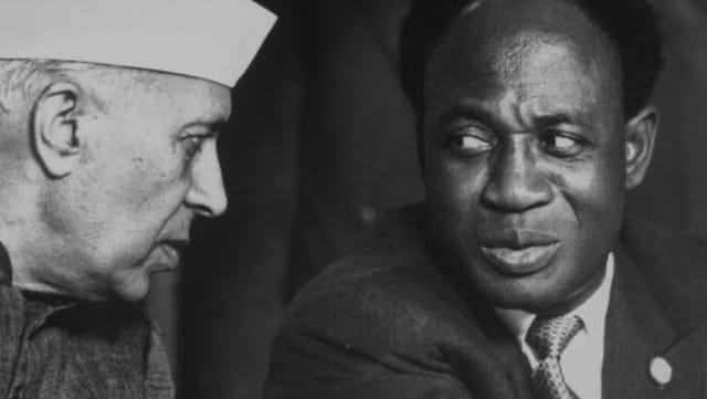 पंडित नेहरू के साथ घाना के पूर्व राष्ट्रपति क्वामे नक्रूमा