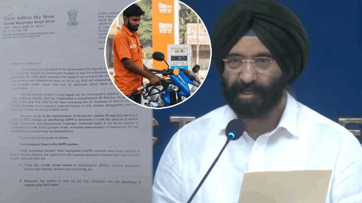 Manjinder Singh Sirsa wrote a letter to Air Quality Management Commission
