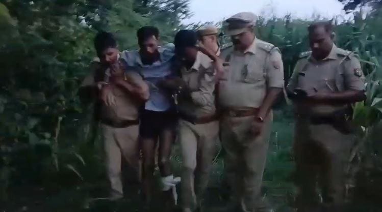 accused who misbehaved with girl was caught in encounter