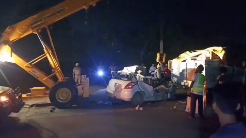 Car collides with tractor trolley loaded with bricks on Ferozepur Road in Moga, driver dies