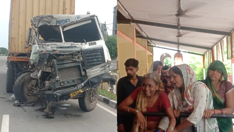 Rampur: Uncontrolled canter broke divider and hit container, three people including two drivers died