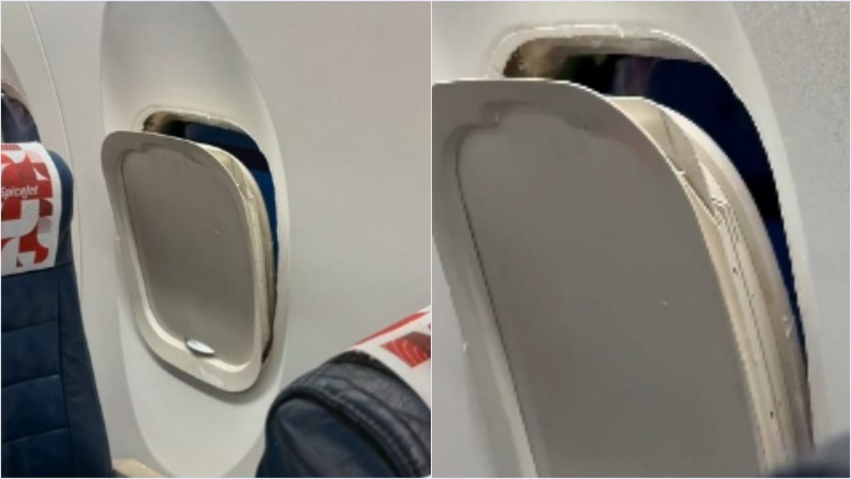 Window frame of Spicejet plane going to Pune was blown away by wind, all passengers are safe