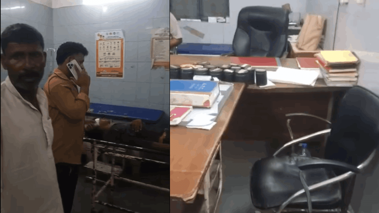 viral video of empty chair in emergency ward of Bulandshahr district hospital