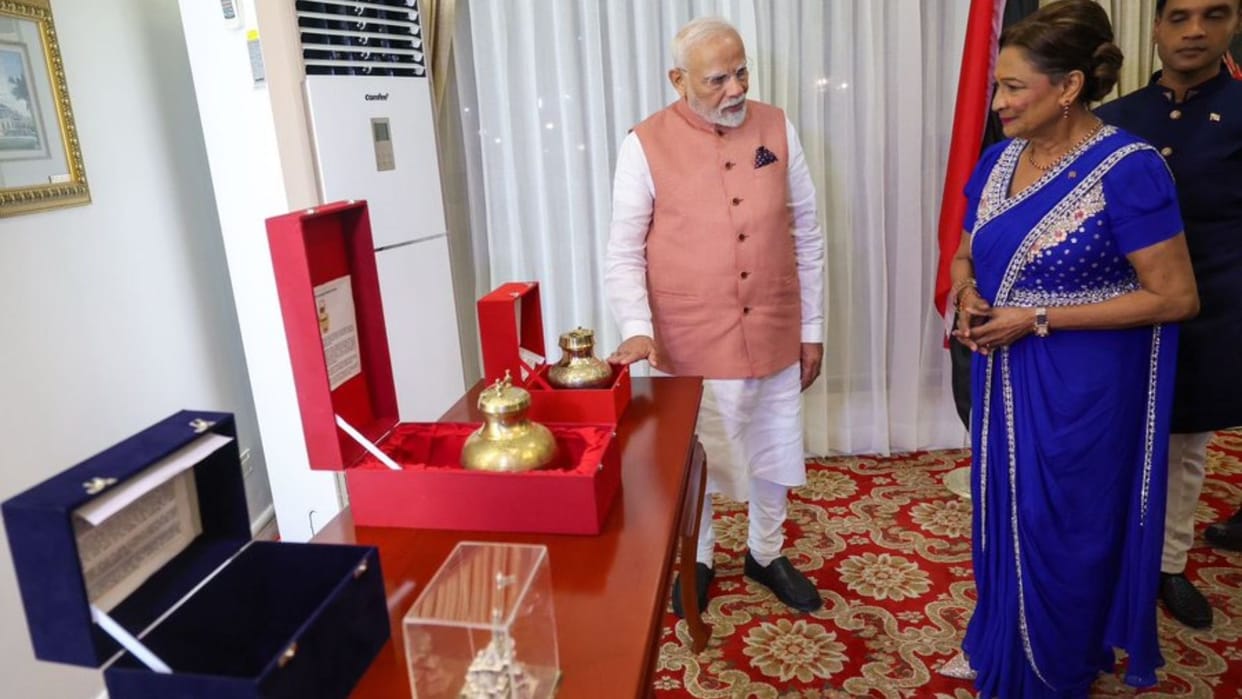 PM Modi takes replica of Ram temple, Sarayu water to Indian community in Trinidad & Tobago
