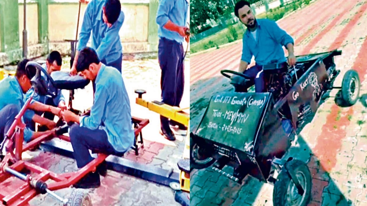 Himachal: ITI trainees made a car from a damaged bike, know the whole story