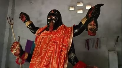 Kanpur Maa Kalis statue vandalized locals angry. two accused arrested interrogation continues
