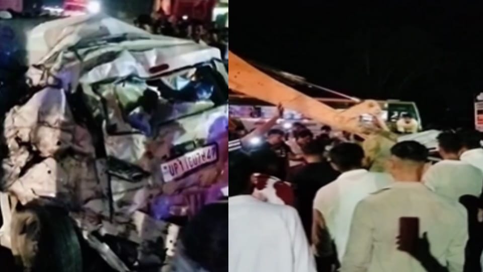 Shamli: Mini truck hits car from behind, one and half year old girl dies, six including driver injured
