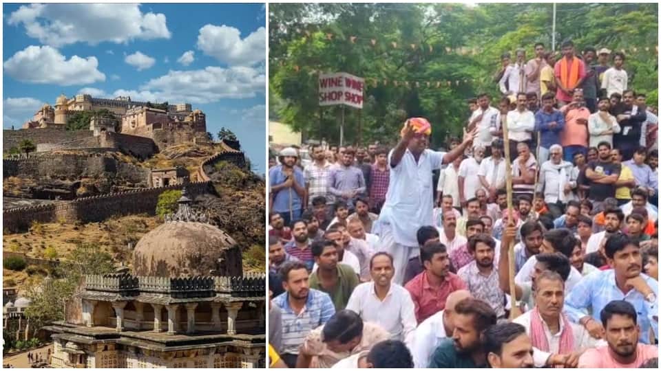 Hindu organizations protest against taking out Tazia procession at Kumbhalgarh fort Kelwara News