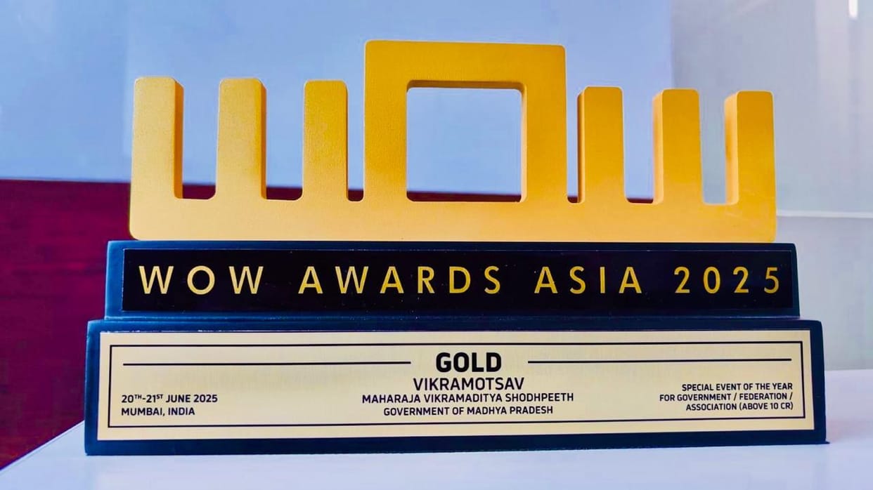 MP: MP gets Asia's 'Wow Gold Award' for Vikramotsav 2025, a major achievement in the field of culture and heri