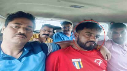 पुलिस की गिरफ्त में आरोपी।