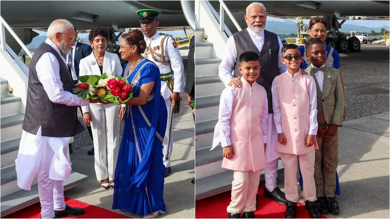 PM Modi Foreign Visit Address in Trinidad and Tobago Says Kamla Perad Bissessar Daughter of Bihar News