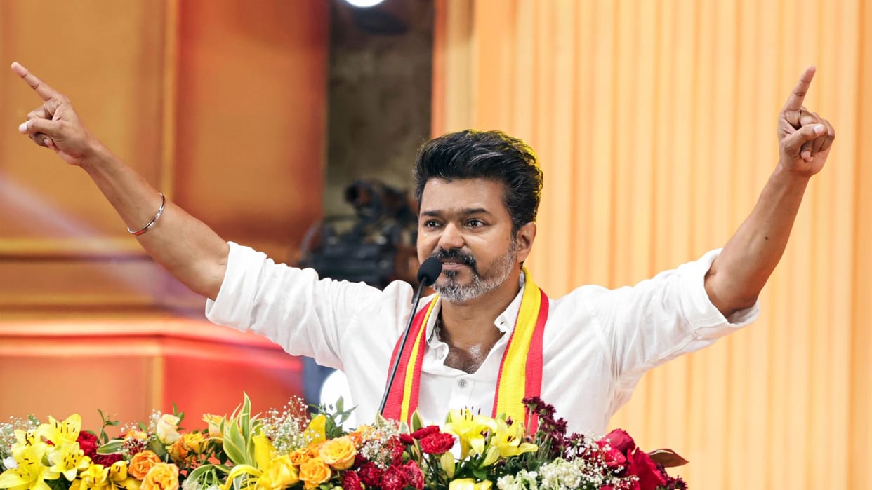 Tamil Nadu TVK chief Vijay roared Madurai DMK a political rival also targeted BJP pm narendra modi