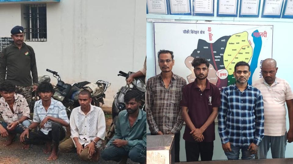 आठ आरोपी गिरफ्तार