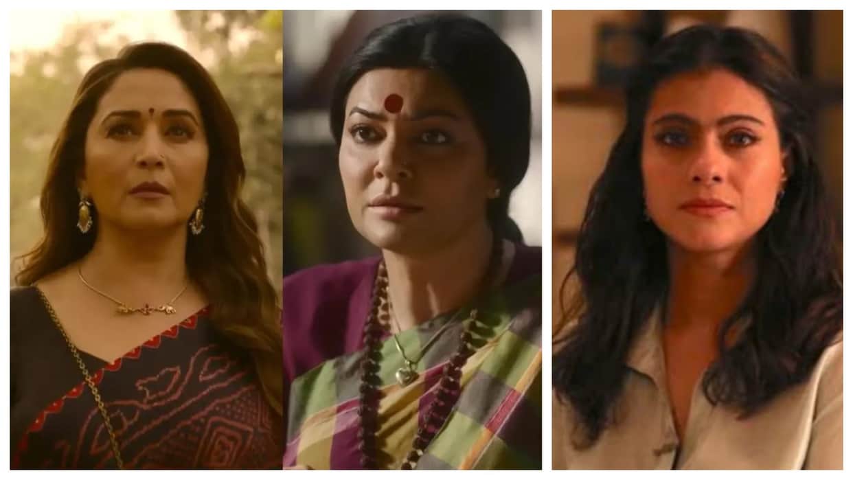 90s Actresses Who Made Comeback After Years Kajol Sushmita Sen Madhuri Juhi Chawla Karisma Kapoor