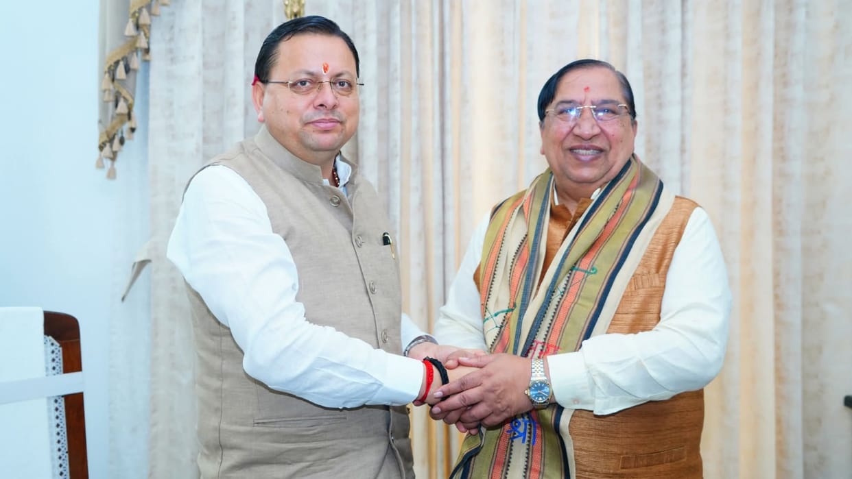 Uttarakhand BJP government completes four successful years MP Naresh Bansal congratulates CM Dhami