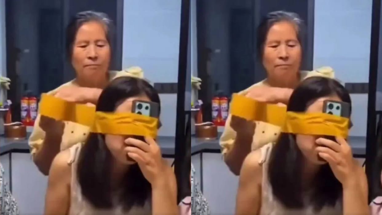 The girl was addicted to using the phone the angry mother taught her such a big lesson Video goes Viral