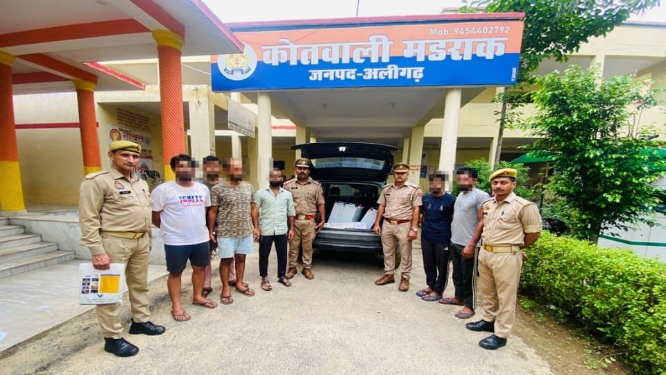 A six-member gang stealing batteries from towers was caught