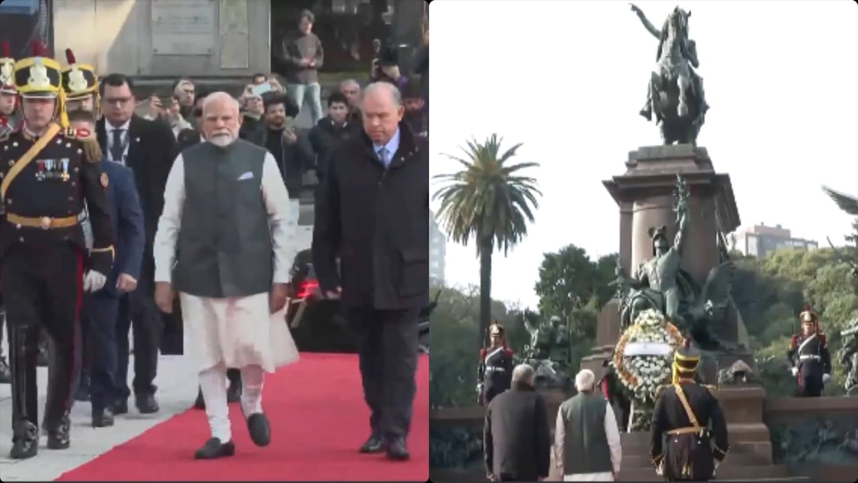 PM Modi in Argentina Live Updates: Meeting With President Javier Milei Football Players, Events Schedule