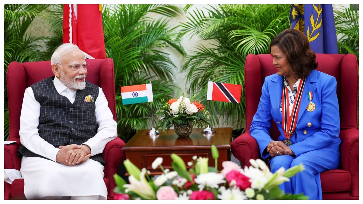 pm modi trinidad tobago visit ink six pacts to expand ties in both countries