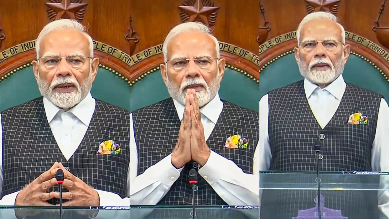 Trinidad and Tobago parliament reverberated with thunderous applause PM Modi had to stop his address 23 times