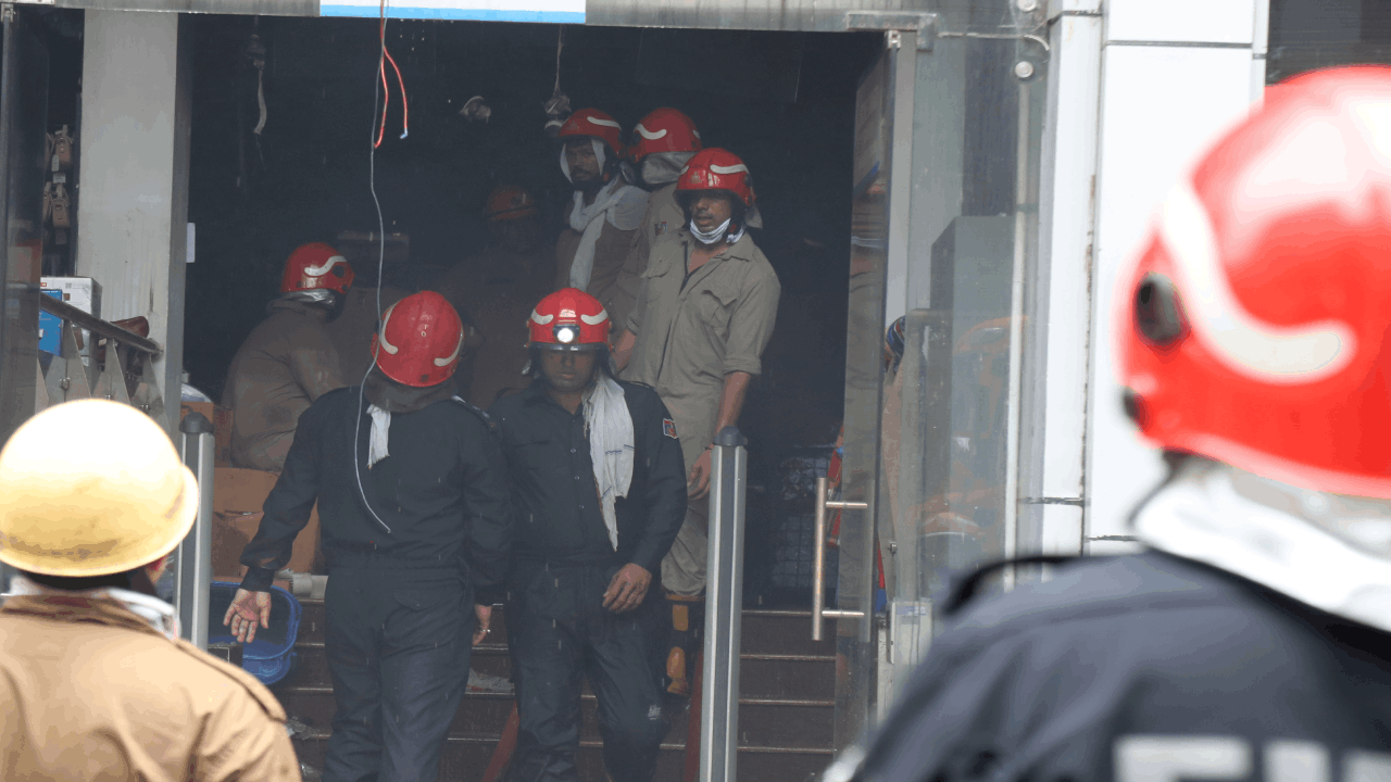 Two people including student died in a fire at Vishal Mega Mart