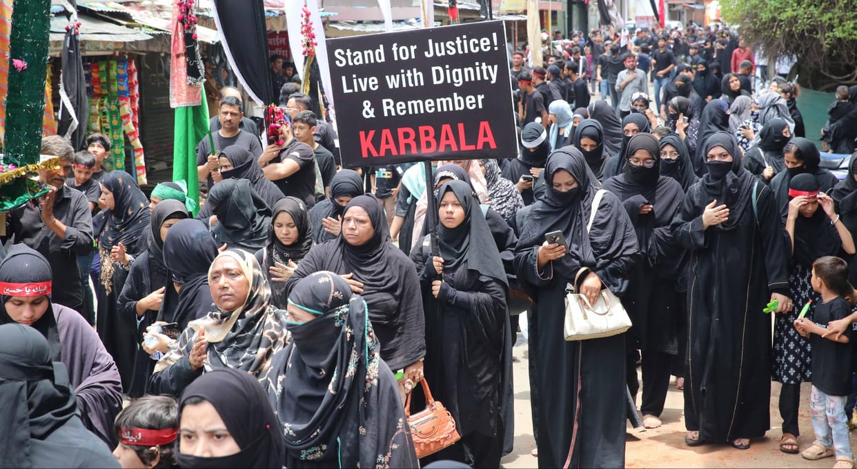 Bhopal: Muharram mourning processions were taken out in many areas of Bhopal, a large number of people partici