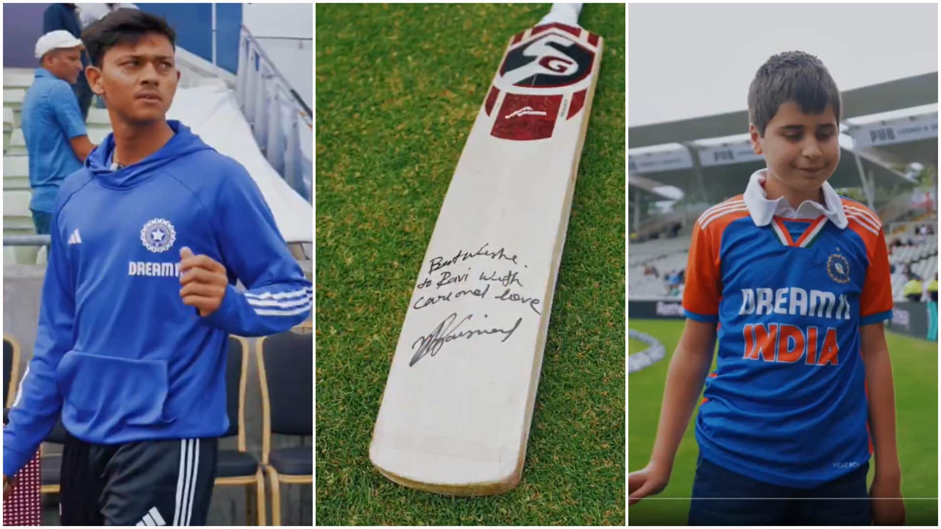 IND vs ENG 2nd Test:Emotional Yashasvi Jaiswal gifts signed bat to his big fan visually impaired child Ravi