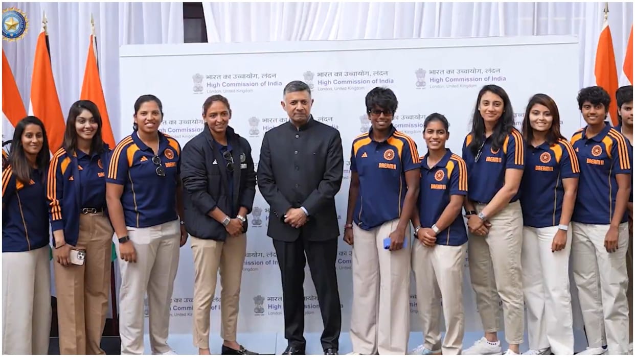 Indian womens cricket team received grand welcome at India House in London, BCCI shared the video