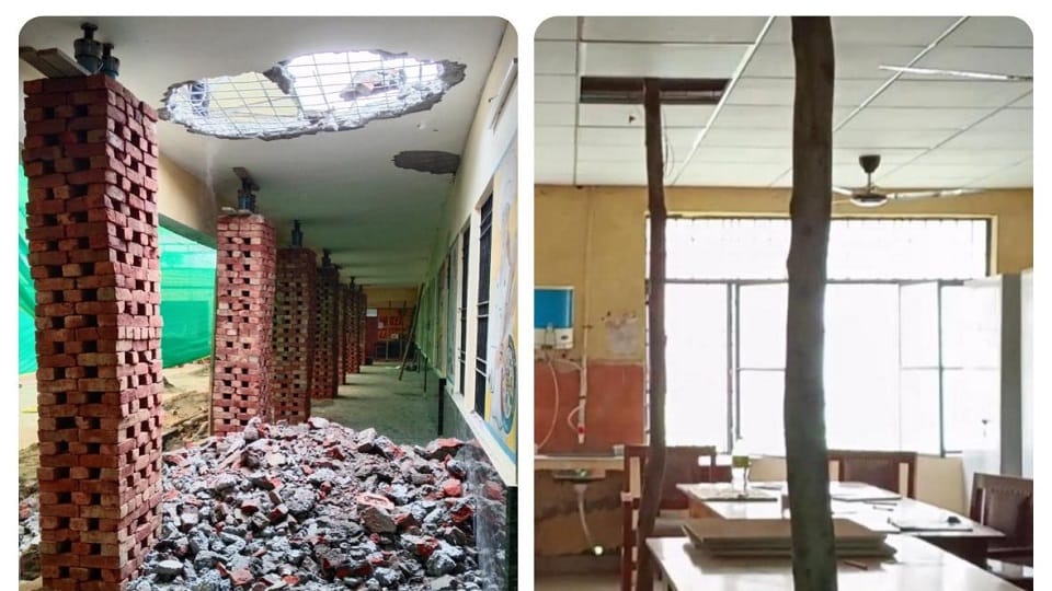 Saharanpur: Building of Government Girls Inter College caved in, girl students saved their lives by running