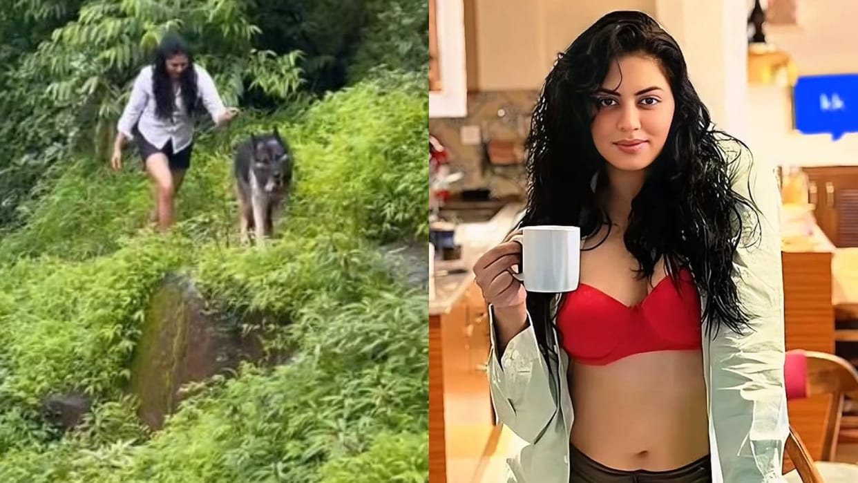 Kavita Kaushik viral video she was in trouble while saving her dog