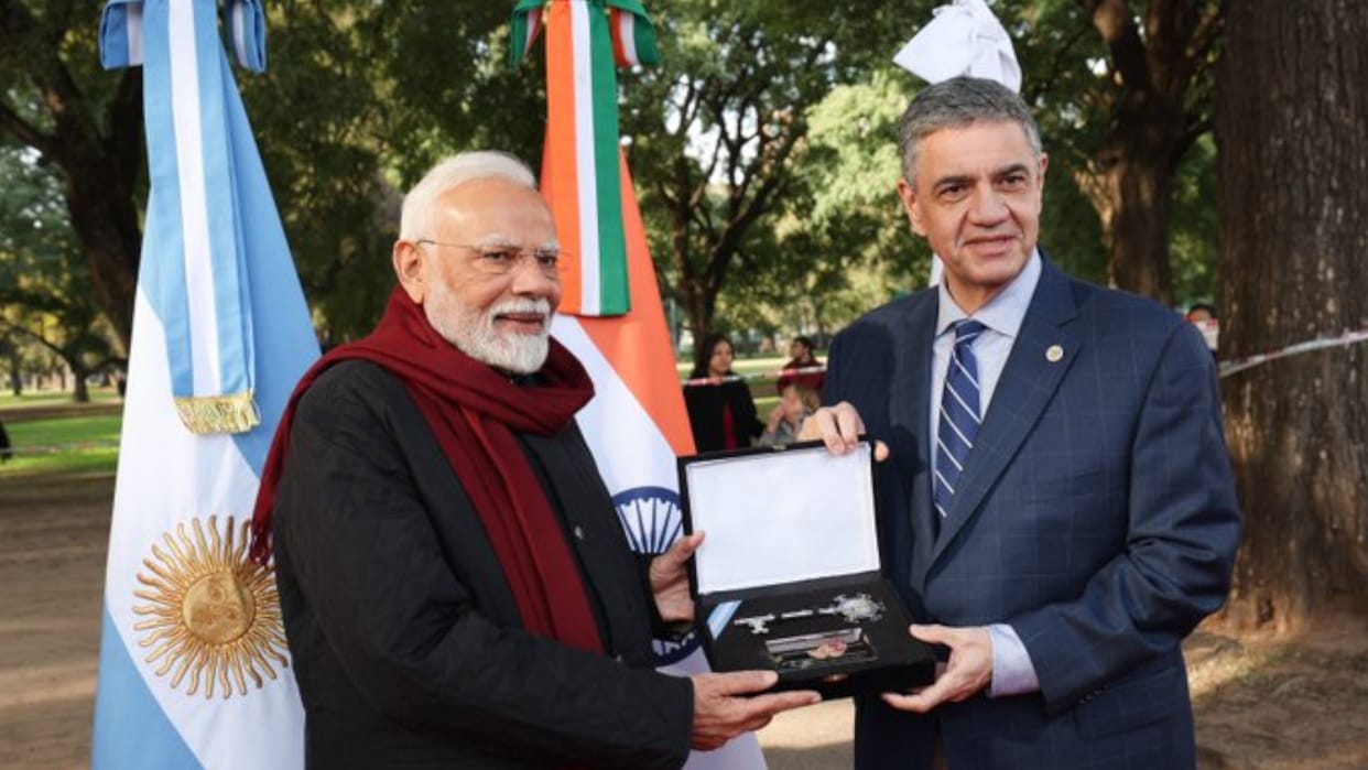 PM Modi honoured with symbolic 'Key to the city of Buenos Aires' during Argentina visit
