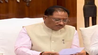 CM Sai could not come to Pandaria due to bad weather addressed the program through virtual medium in Kabirdham