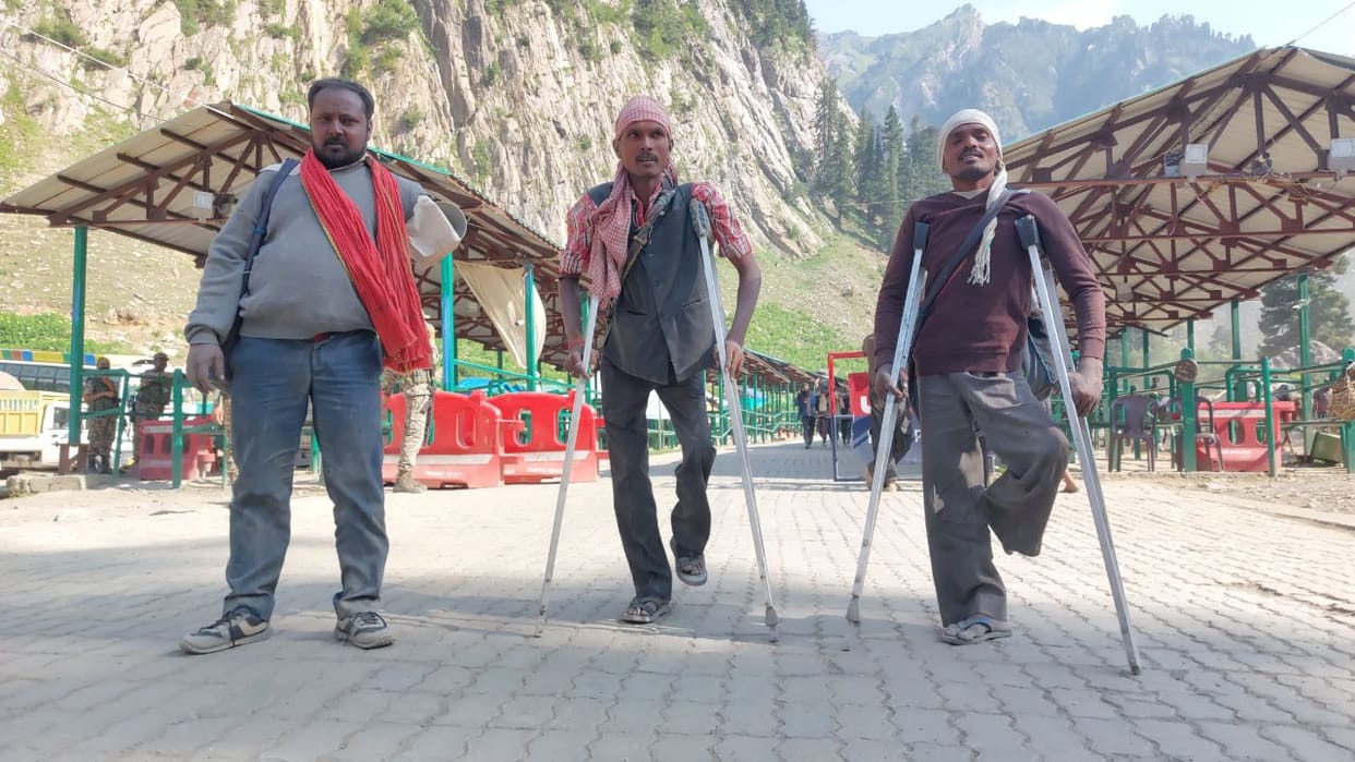 Bhole is the only support for us helpless people..the disabled people who returned after visiting said