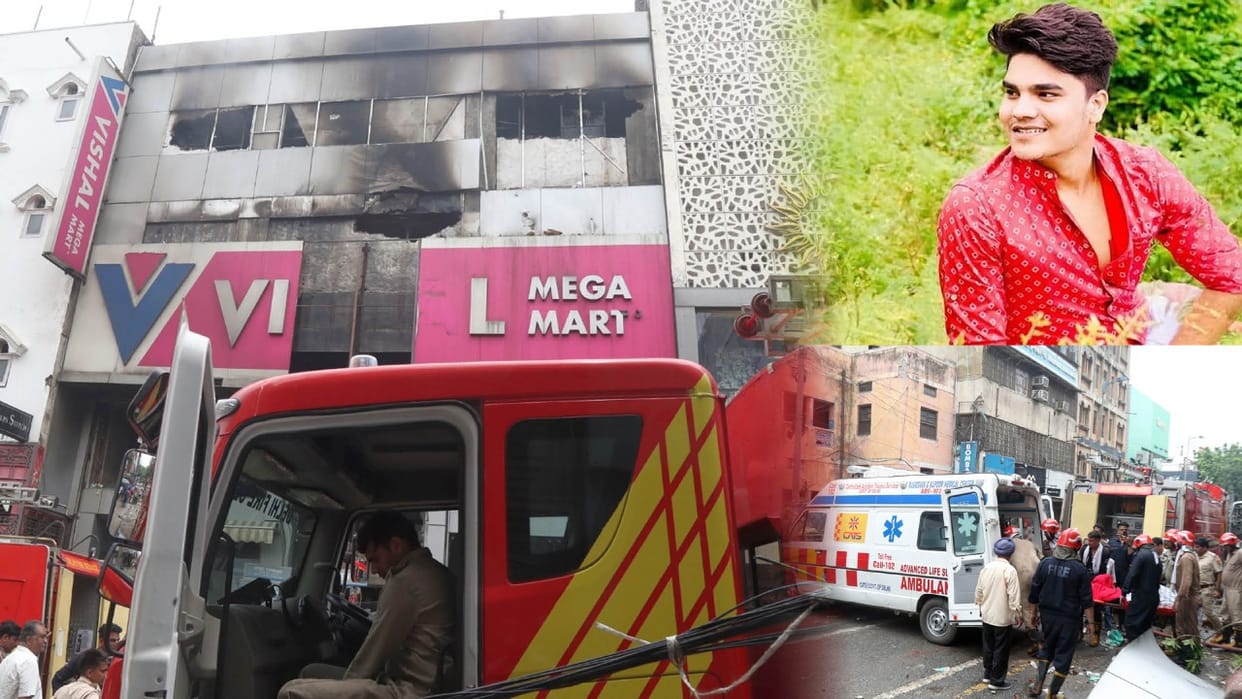 UPSC student Video call message family and friends from inside lift of Vishal Mega Mart needs help delhi fire