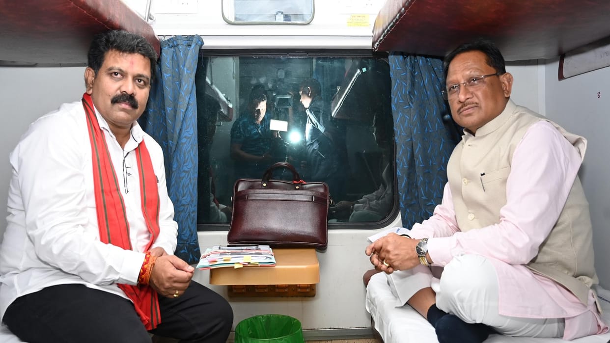 BJP three day training camp in Mainpat ambikapur, CM sai, HM and MP arrived by train to participate in program