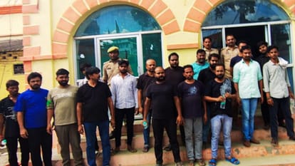 dispute in muhrram 17 people fined for fighting with BJP leader men and women surrounded police station