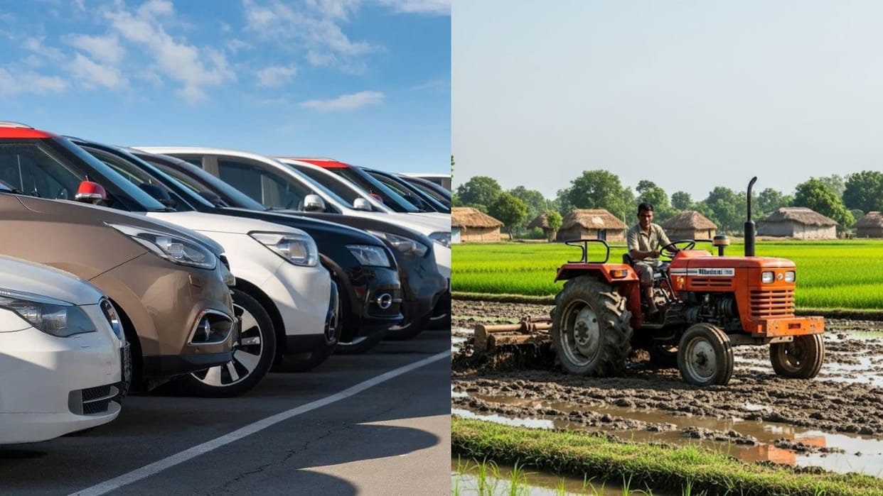 Auto retail sales growth india june 2025 car two wheeler tractor Commercial vehicles