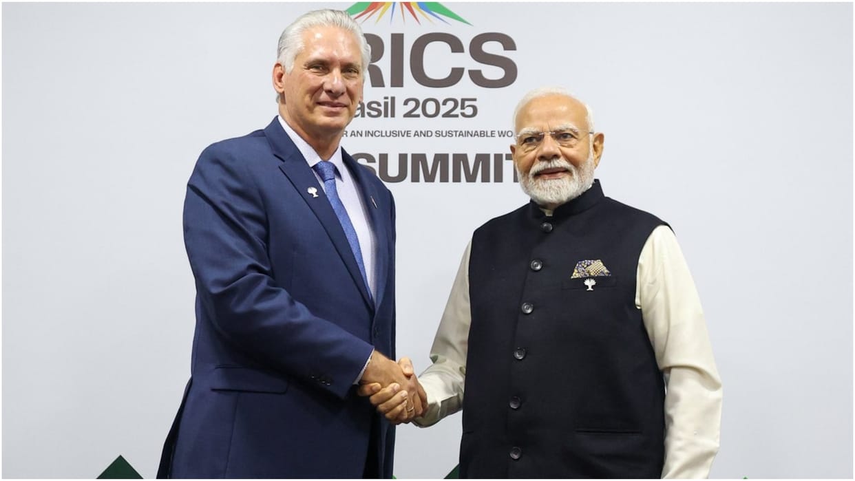 Caribbean country Cuba is a fan of Digital India-UPI, PM Modi-President Bermudez met in Brazil