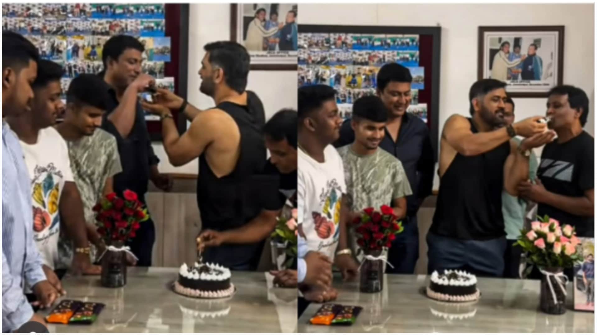 MS Dhoni celebrating 44th birthday, Photo of MS cutting cake at JSCA, BCCI also wished him