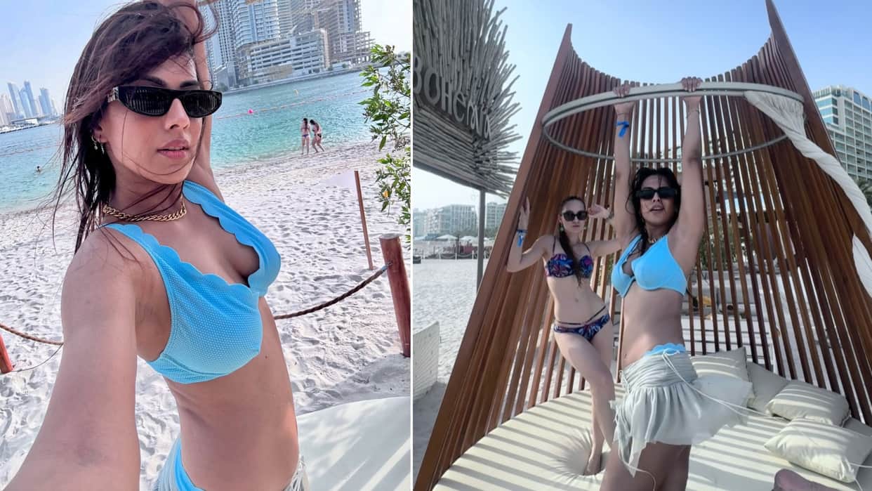 Nia Sharma bids goodbye to Dubai in style with some fun beach pics videos