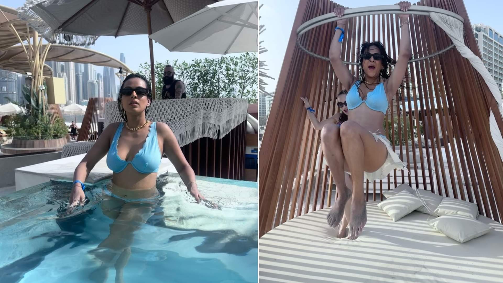 Nia Sharma bids goodbye to Dubai in style with some fun beach pics videos