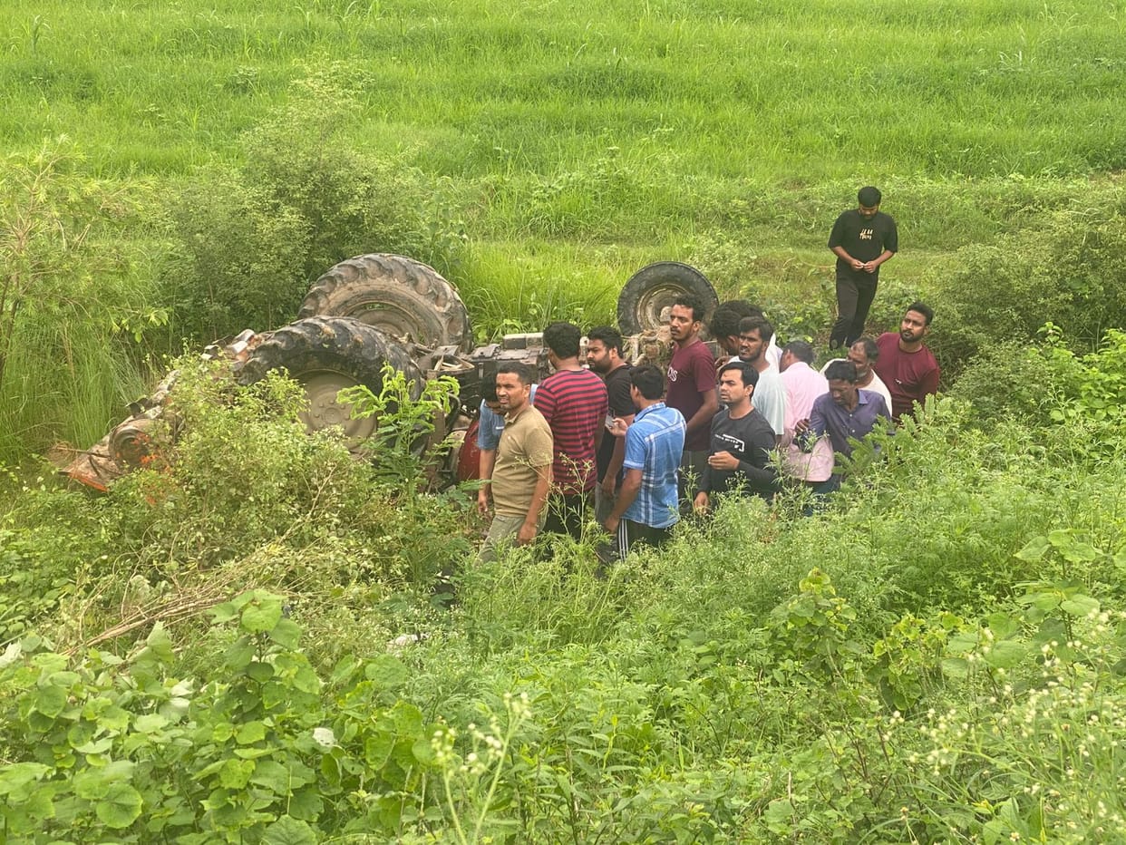 Tractor Accident on Four-Lane Road in Nagina: One Youth Dead, One Injured